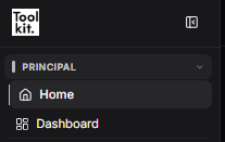 Menu Principal com a opção Home
